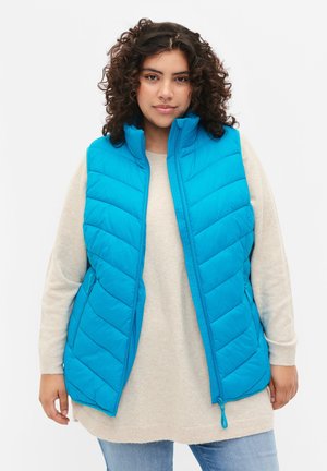 MIT REISSVERSCHLUSS UND TASCHEN - Waistcoat - capri breeze