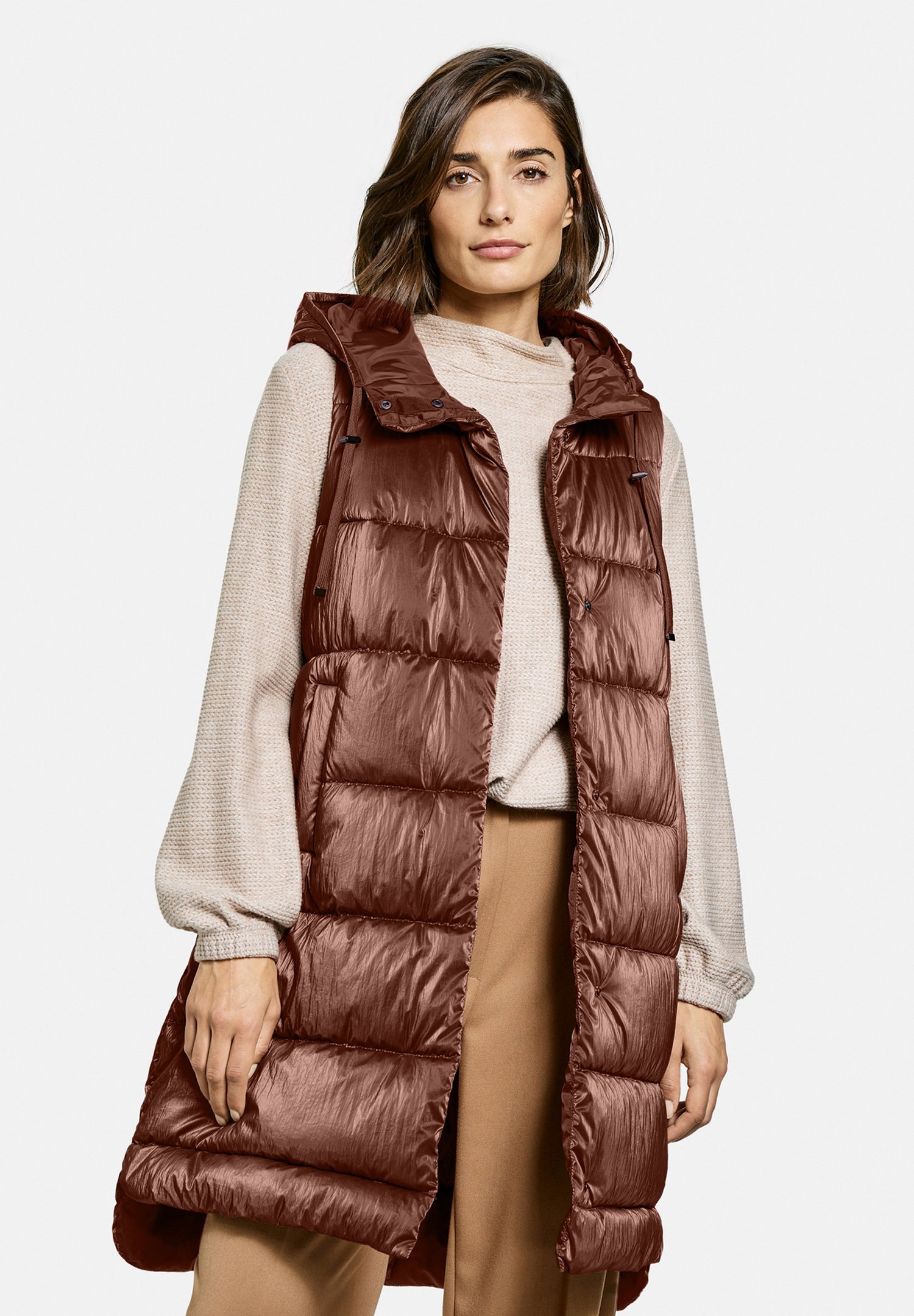 Gerry Weber Waistcoat - hazelnut/brown 