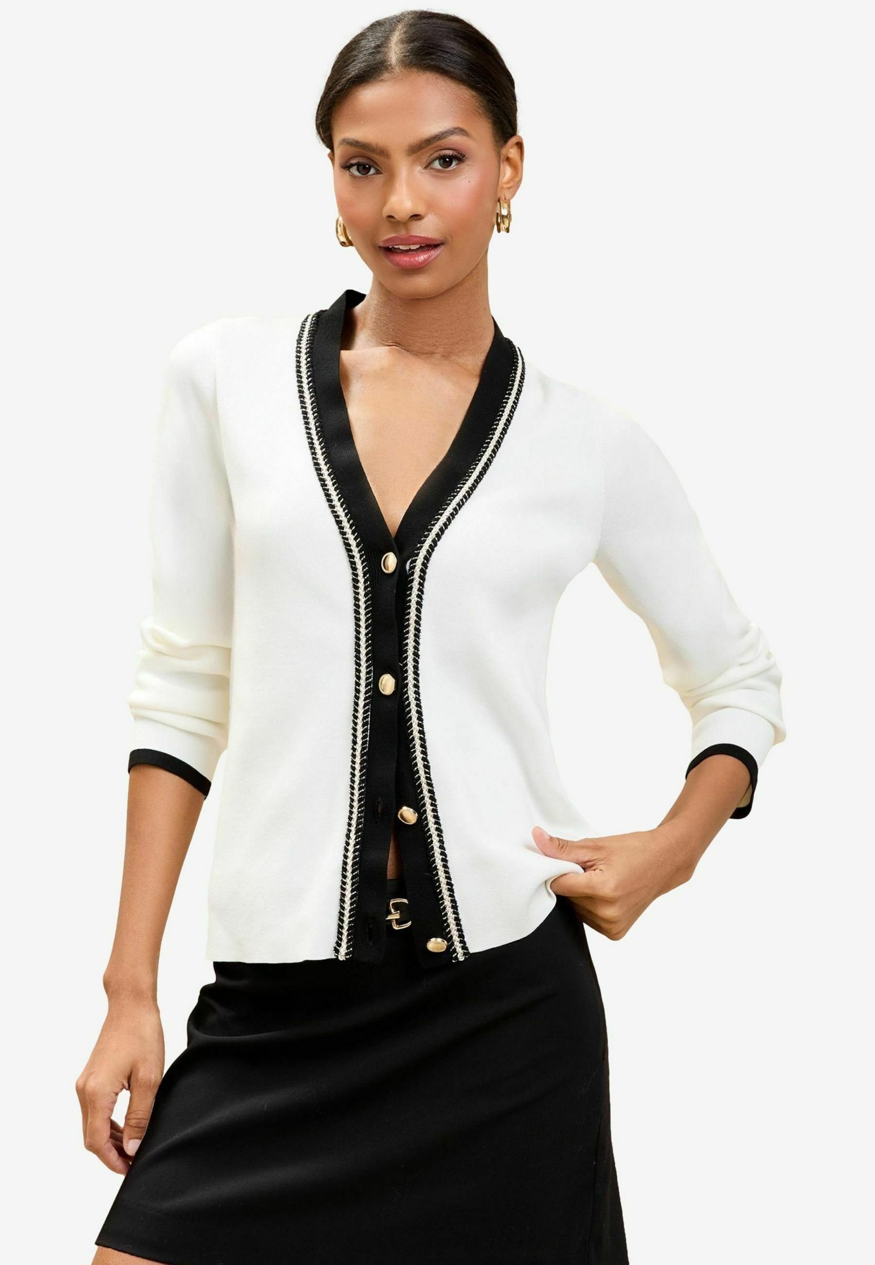 Robe Femme Ronde Vova Robe Grande Taille Lipsy Gilet Ivory/blanc