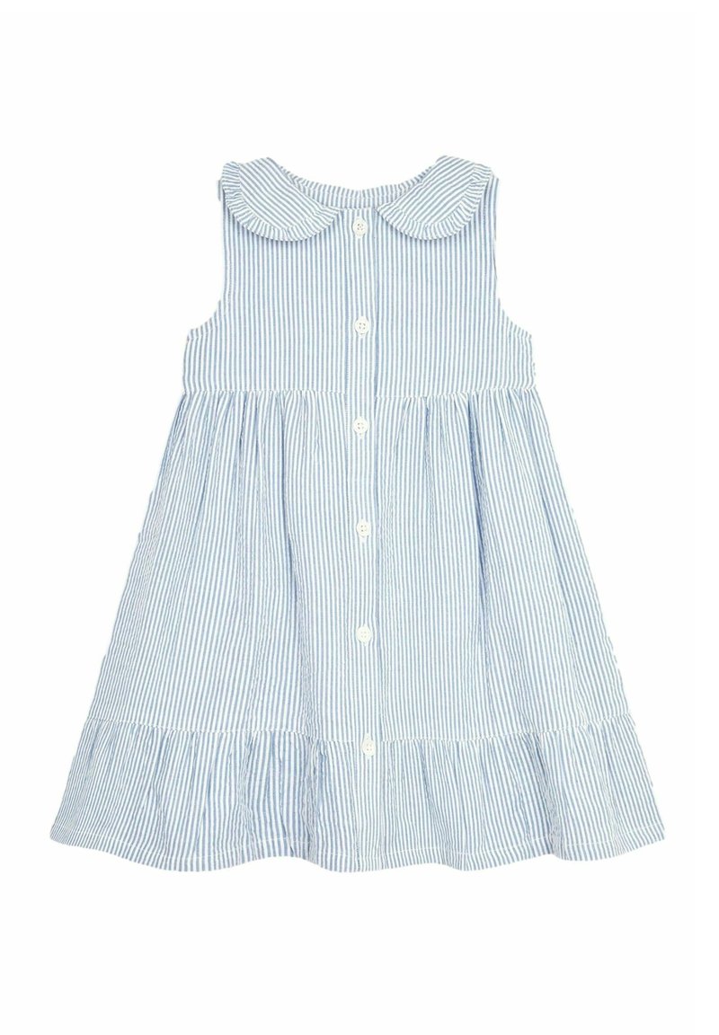 JoJo Maman Bébé - STRIPE COLLAR BUTTON THROUGH - REGULAR FIT - Blousejurk - blue, Vergroten