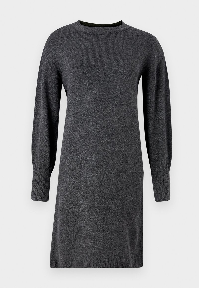 Only Gebreide jurk donkergrijs gemêleerd Only Gebreide jurk donkergrijs gemêleerd