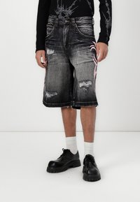 Jaded London BLADE COLOSSUS JORTS UNISEX - Τζιν σορτς - black