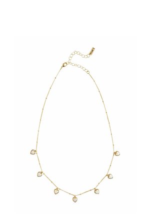 Next, REAL SHELL HEART DROP NECKLACE . - Necklace - gold tone