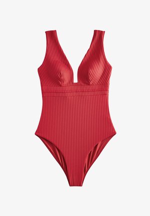 Next, TAN SPOT PLUNGE SWIMSUIT - Maillot de bain - red rib