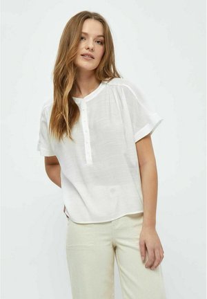 Desires CABENA SHORT SLEEVE V NECK - Bluse - white/weiß - Zalando.de