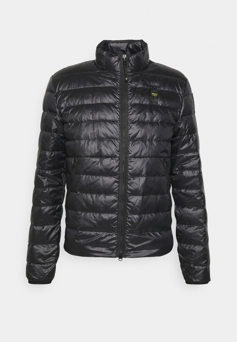 Blauer Casaco de penas - black