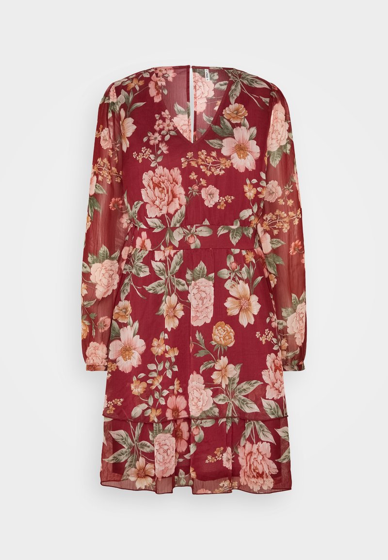 Only Jurk bordeauxrood Only Jurk bordeauxrood