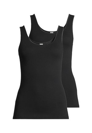 2ER PACK - Unterhemd/-shirt - schwarz