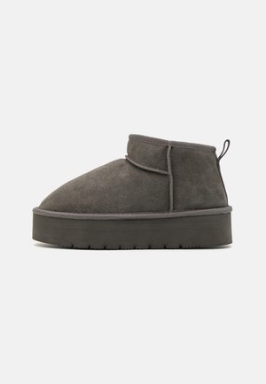 LEATHER  - Ankle Boot - grey