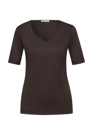 Street One, BASIC T-SHIRT - T-Shirt basic - espresso brown