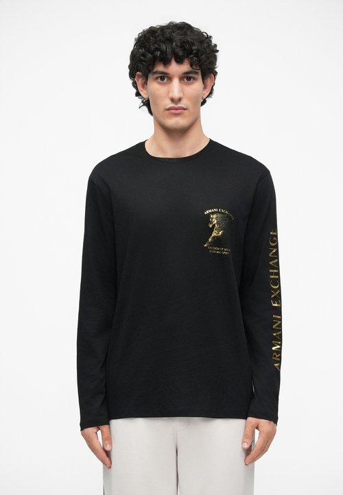 Armani Exchange Long sleeved top - black - Zalando.co.uk