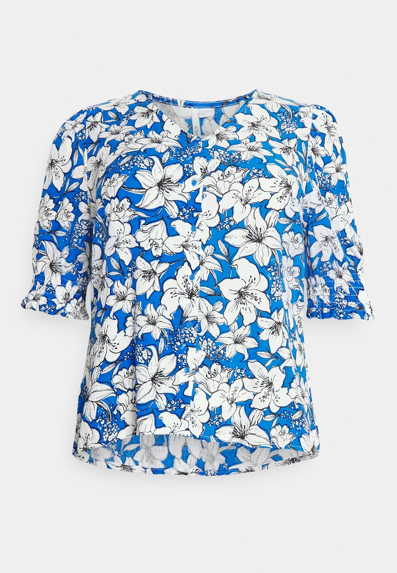 ONLY Curve ONCFREDERIKKE V NECK - Blusa - cloud dancer/surf the web