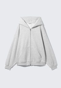 OVERSIZED HEAVYWEIGHT ZIP HOODIE - Sweatjacke - grey melange