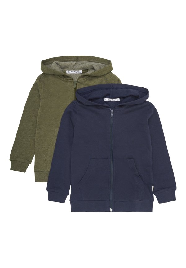 MISWEAT 2 PACK - Zip-up sweatshirt - dark olive