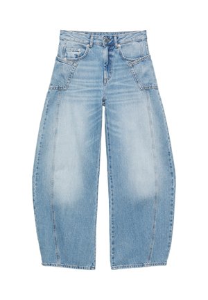 PULL&BEAR, HIGH-WAIST BALLOON WITH SEAM DETAIL - BAGGY JEANS - Baggy jeans - light blue