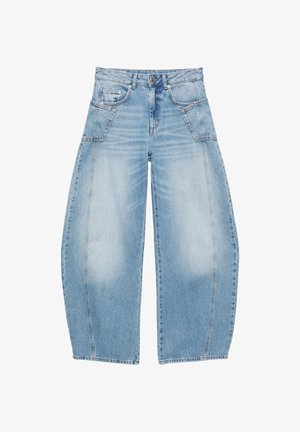 PULL&BEAR, HIGH-WAIST BALLOON WITH SEAM DETAIL - BAGGY JEANS - Baggy Jeans - light blue