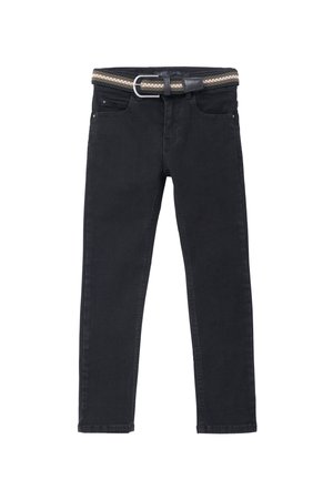 REMOVABLE BRAIDED WAISTBAND - Jean slim - black