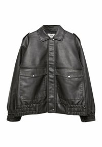 Stradivarius Veste en similicuir - grey