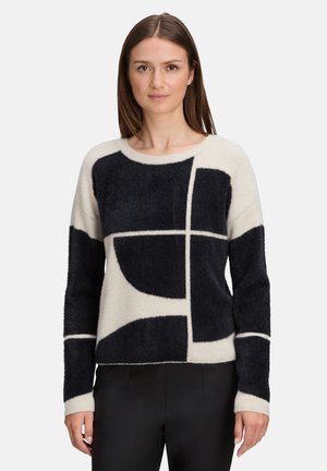 Strickpullover - schwarz/weiß