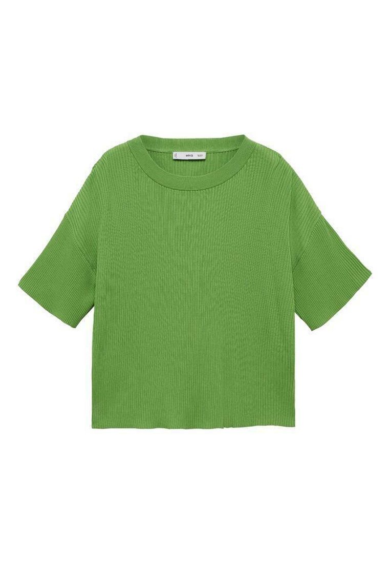Mango T-shirt basic groen Mango T-shirt basic groen
