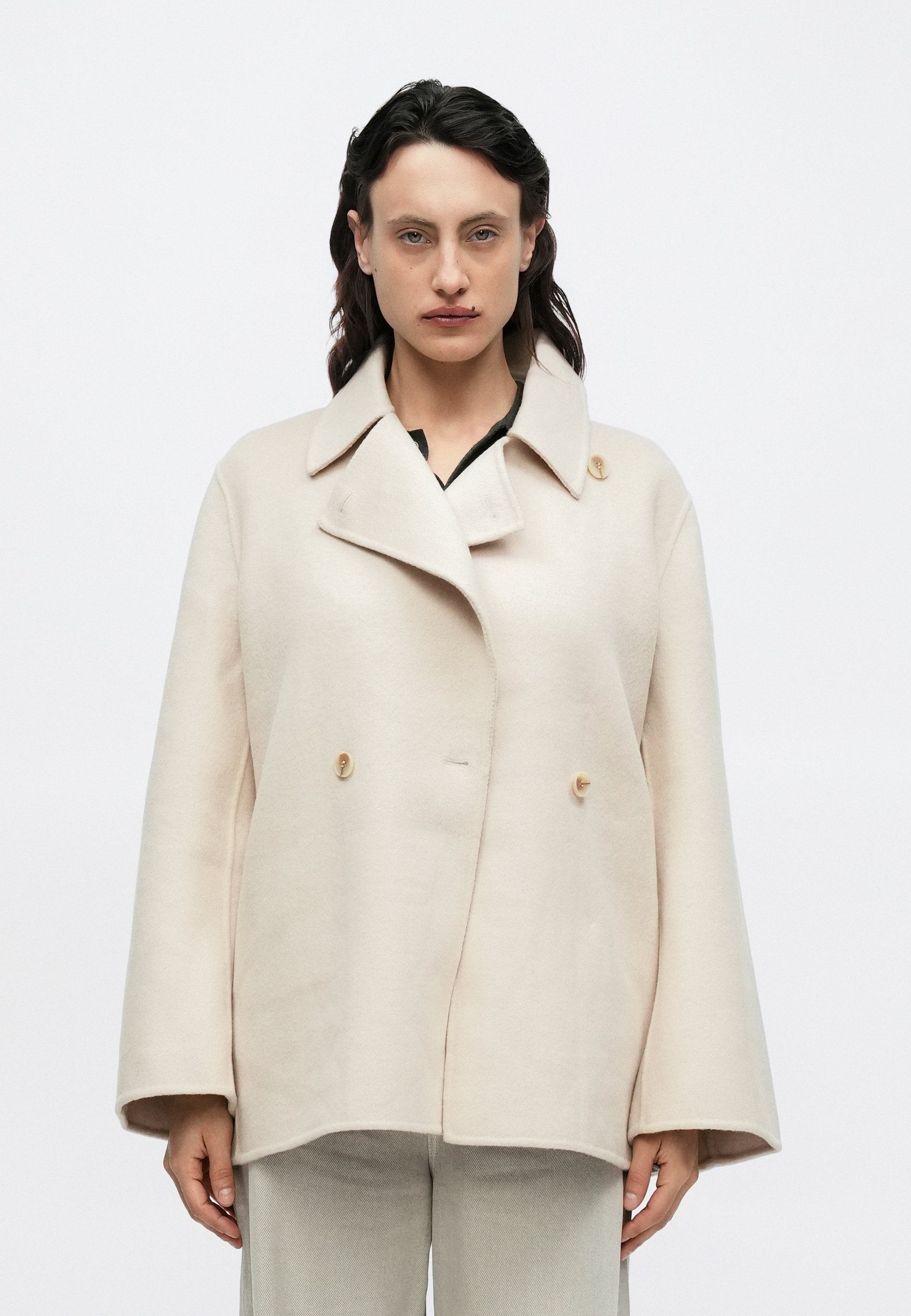 Holzweiler FELSA ì PEACOAT - Short coat - ecru/off-white - Zalando