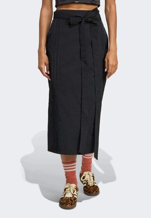 OFF-PLACED 3-STRIPES - Wrap skirt - black