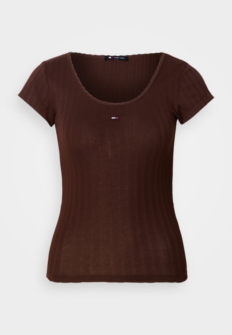 Tommy Jeans T-shirt basic bruin