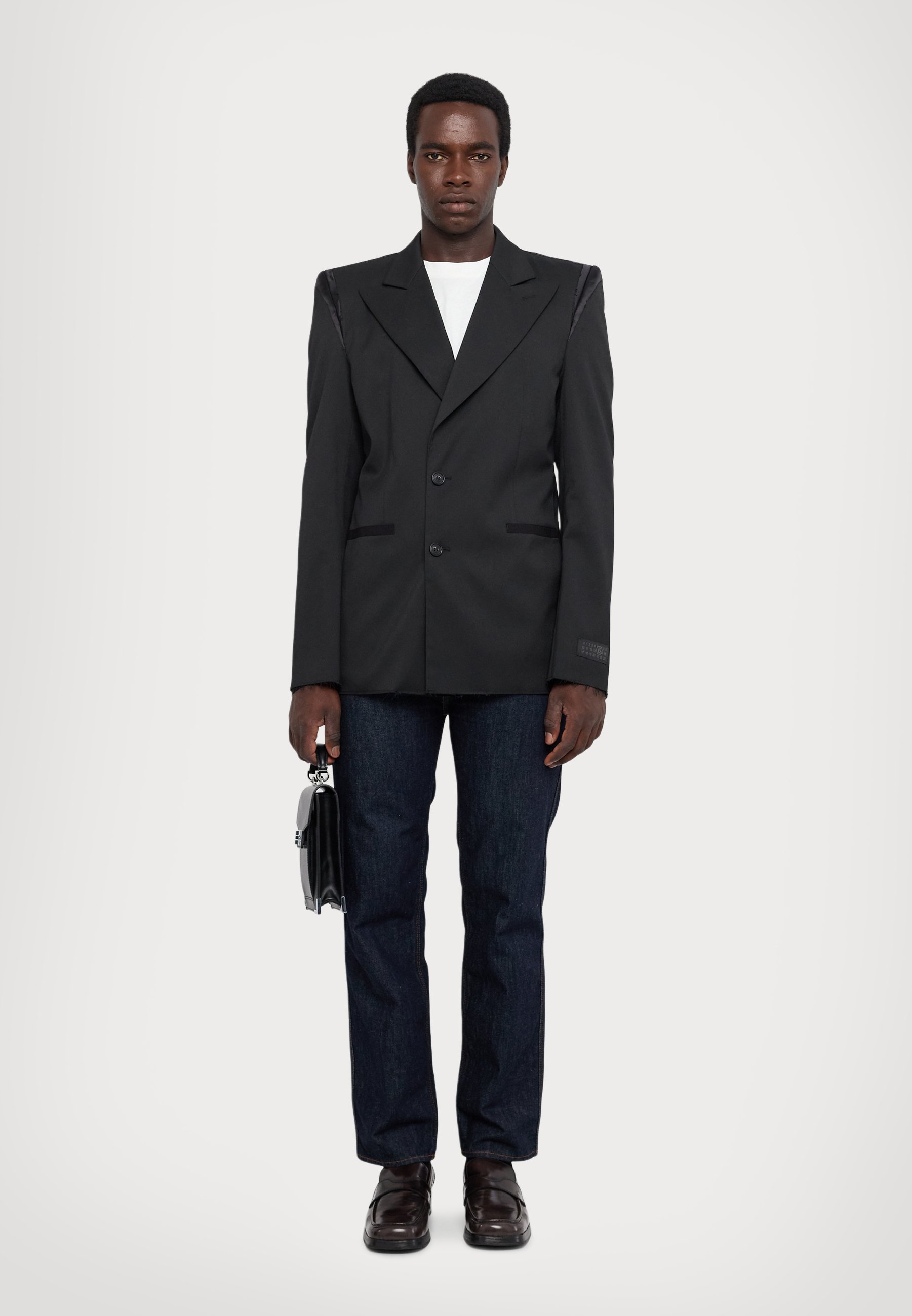 MM6 Maison Margiela★素敵！Gilet Peak Lapel Longline Blazer MM6 Maison Margiela JACKET - Blazer - brown/dark brown