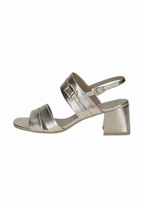 Riemensandalette - platin metal