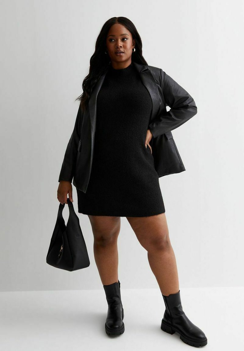 New Look Gebreide jurk zwart
