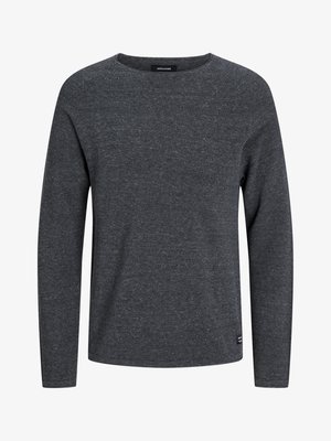 Hallide hallate särgid, millel on tekstuuriga kudumismuster, ümmargune kaelus ja väike brändi silt vasakul all.