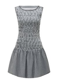 BUBBLE HEM TIE BACK MINI - Robe de soirée - black/white gingham