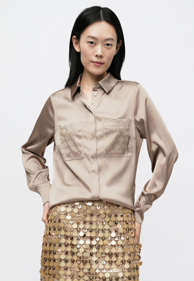 Guess FALLON MINI SEQUIN SKIRT - Mini skirt - gol-coloured/gold-coloured -  Zalando.co.uk