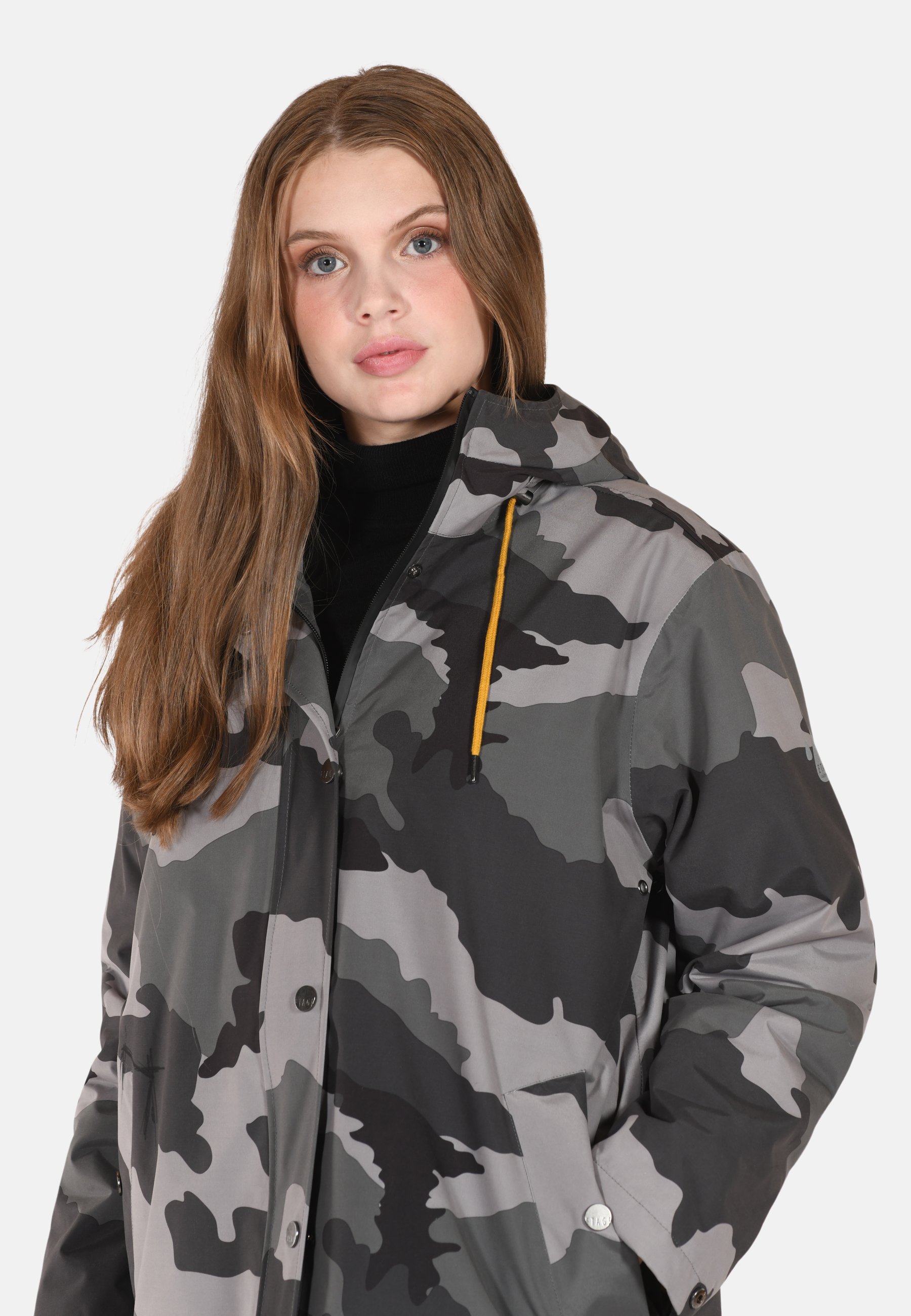 grey camo parka