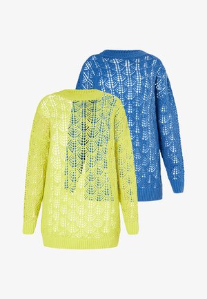 Mo, 2-PACK - Striktrøje - blau limette