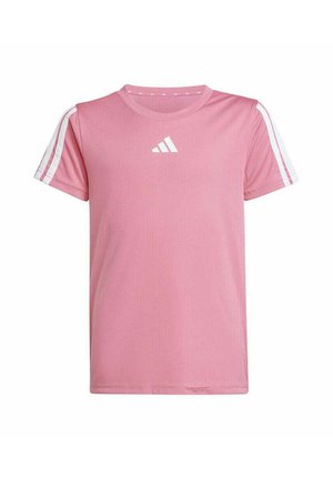 ESSENTIALS 3 STRIPES - Camiseta estampada - pink white