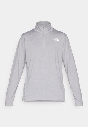 The North Face 1/4 ZIP TEE - Long sleeved top - pale grey heather