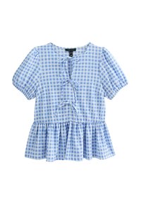 GINGHAM FRONT PEPLUM - Blouse - blue pattern