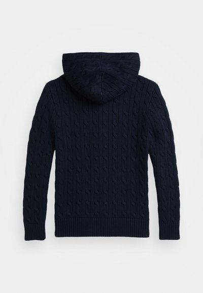 Polo Ralph Lauren CABLE COTTON HOODED FULL ZIP JUMPER - Jersey con capucha - navy