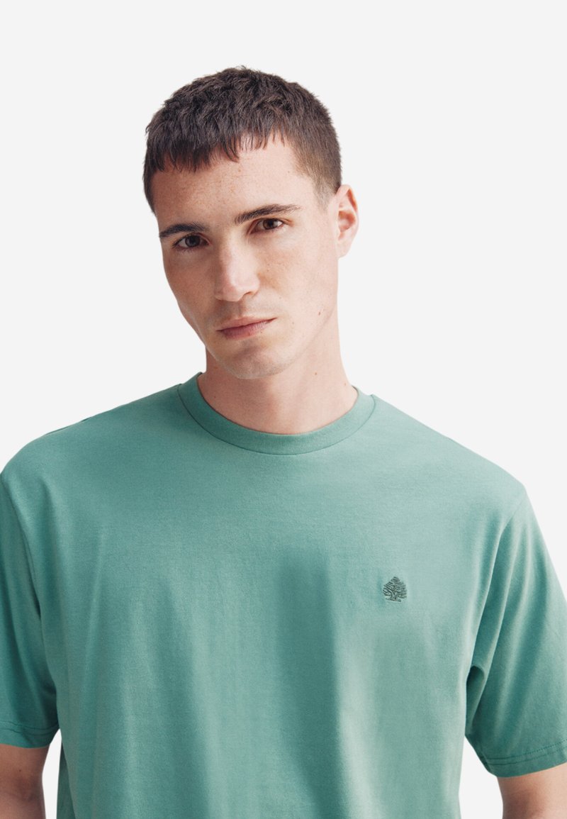 T-Shirt Uomo Springfield In Cotone - Manica Corta Loose Fit Con Strisce Tessute - copertina