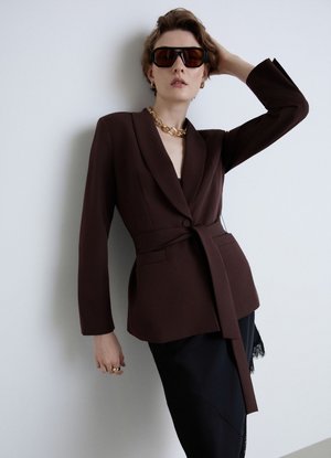 Calliope, GIACCA TINTA UNITA - Blazer - cioccolato scuro