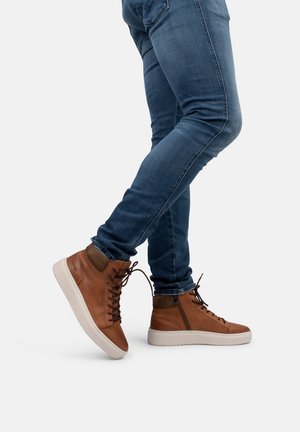 Haboob, Lace-up ankle boots - cognac