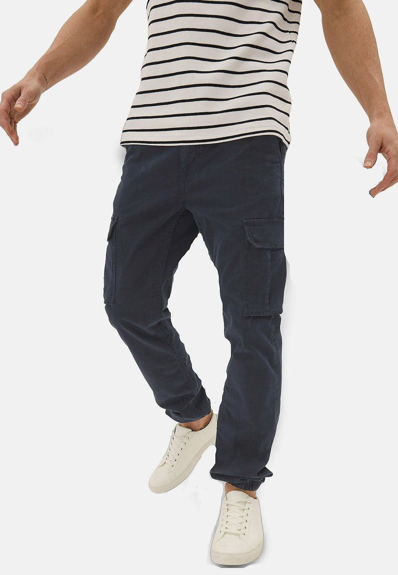 Marks & Spencer SLIM FIT CUFFED CARGO Pantalon classique dark navy