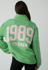 Next OUTDOOR BORG QUARTER ZIP - Flisinis džemperis - green