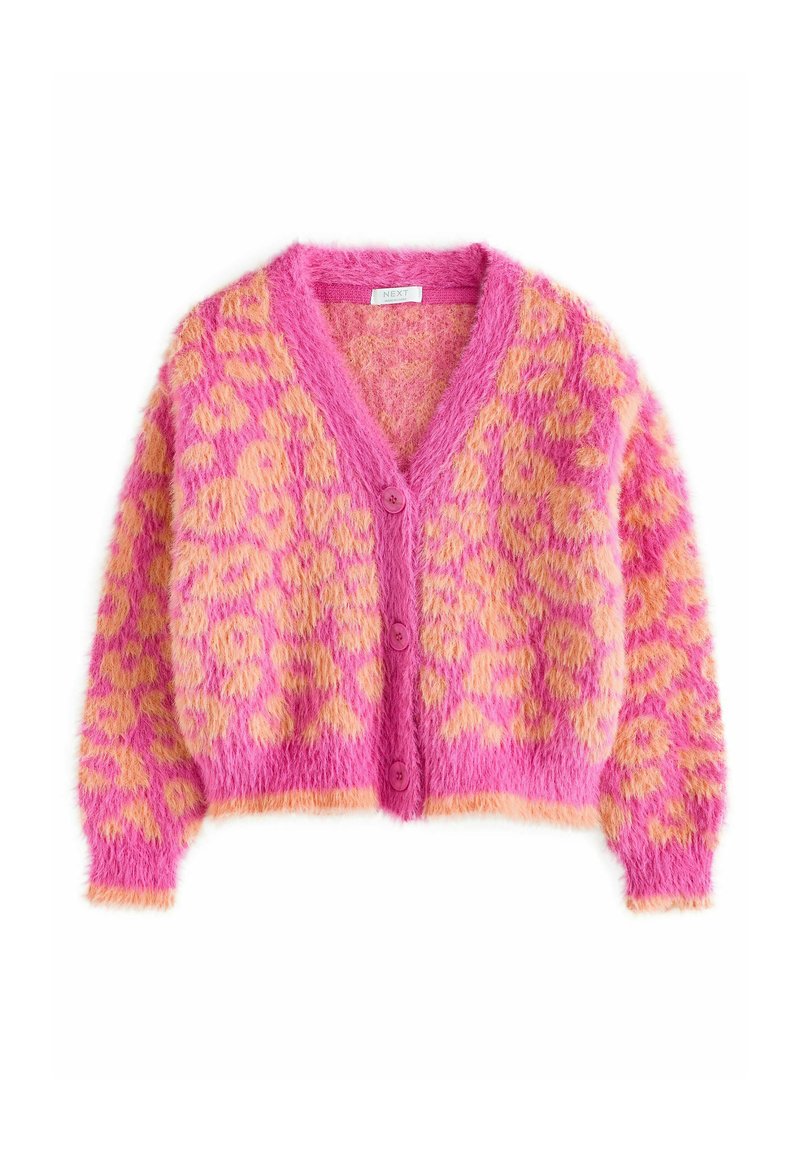 Next - BOXY  - Kardiganas - pink and orange leopard, Padidinti