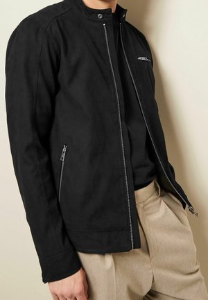 Imitatieleren jas - black
