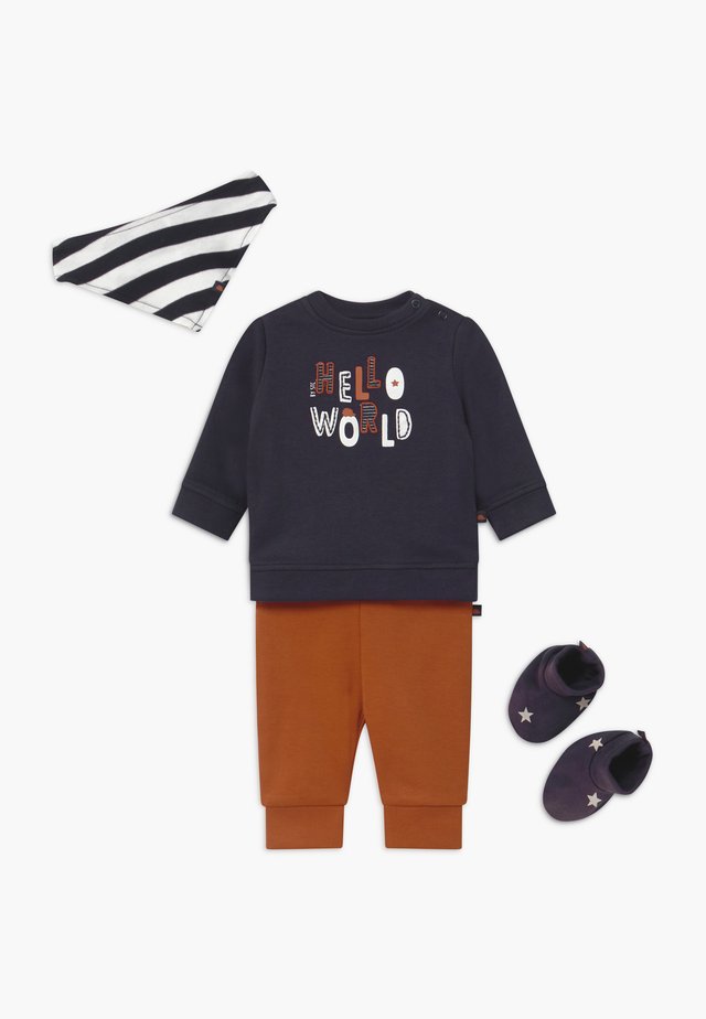 SET - Legging - dark blue/brown