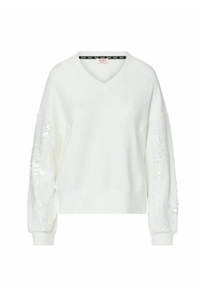 LIU JO, LIU JO SEQUIN SWEATSHIRT - Sweatshirt - white