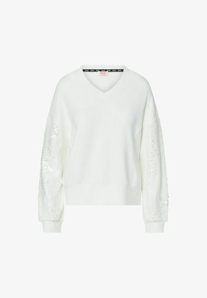 LIU JO, LIU JO SEQUIN SWEATSHIRT - Sweatshirt - white