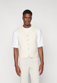 Jack & Jones PREMIUM - JPRRIVIERA LINEN MIX WAISTCOAT - Gilet de costume - cloud dancer Image miniature 1